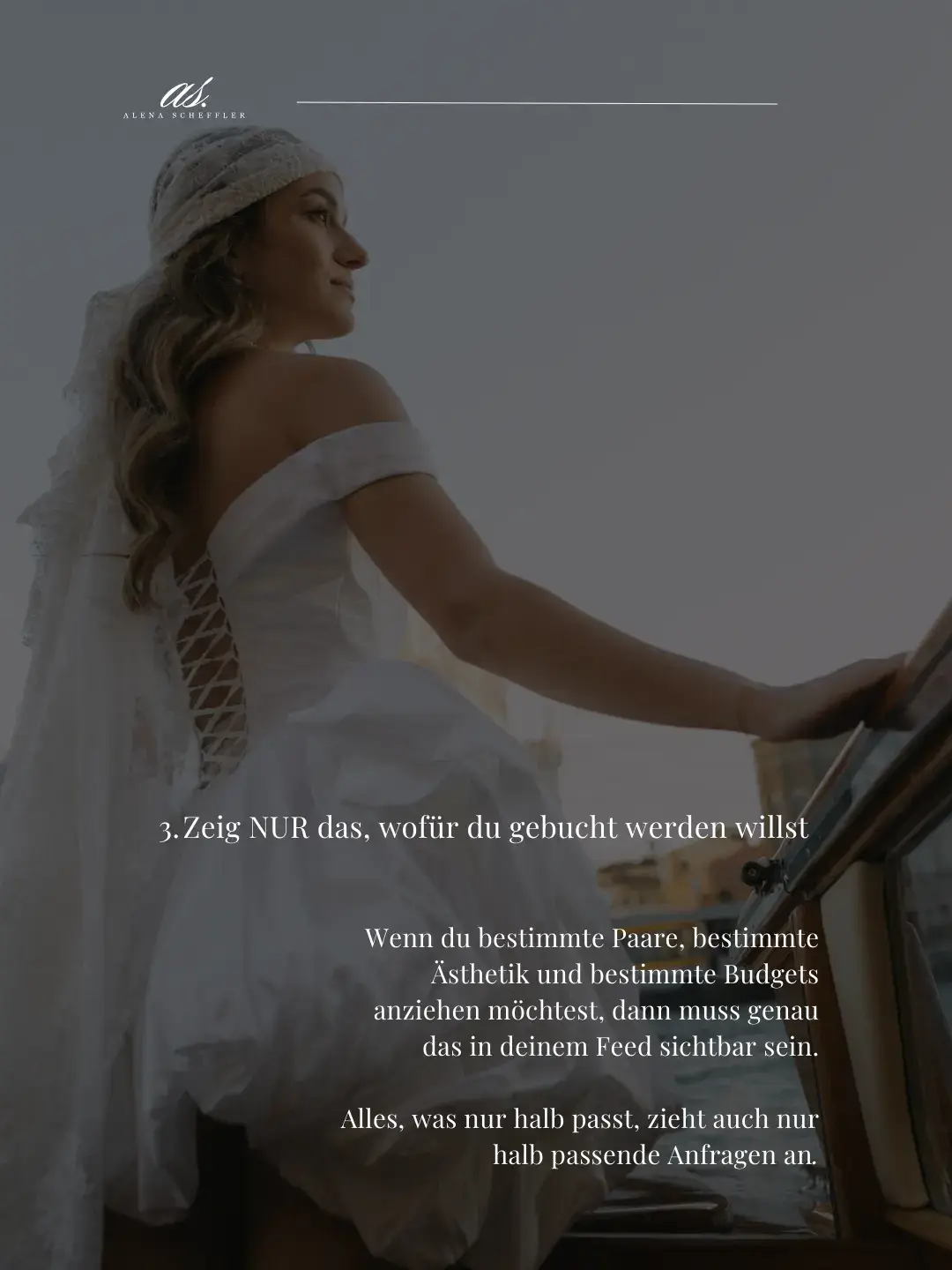 Zeige nur das wofür du gebucht werden willst -Tipps für Hochzeitsdienstleister Instagram